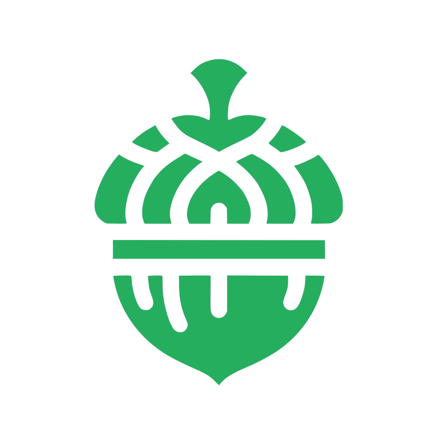 Abstract Acorn Logo #27AE60