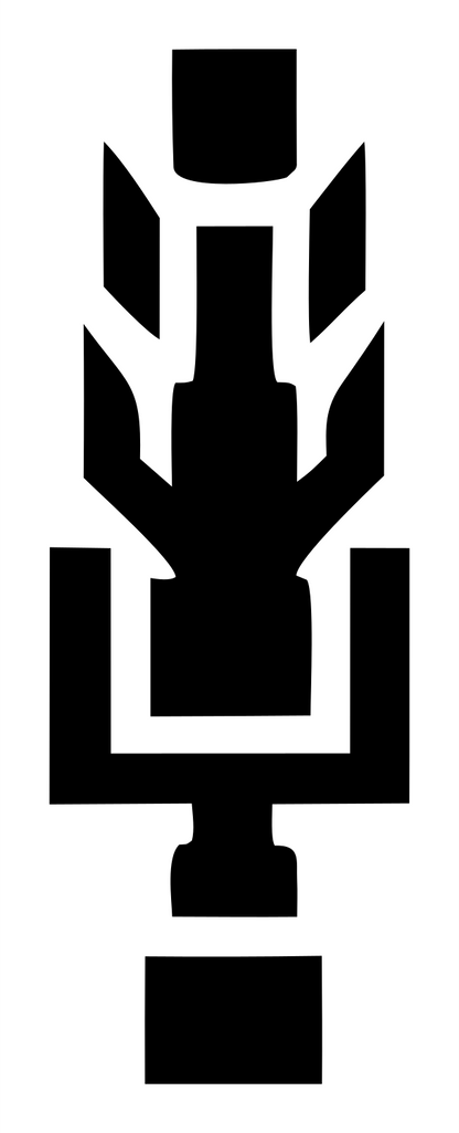 Brutalist Block Condenser Microphone Crest #ffffff/#000000
