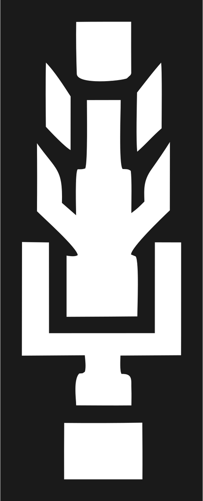Brutalist Block Condenser Microphone Crest #1a1a1a/#ffffff