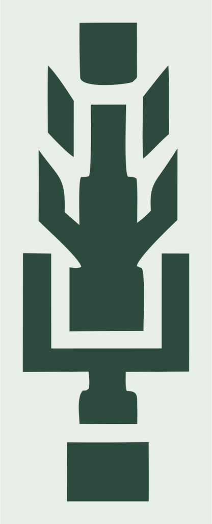 Brutalist Block Condenser Microphone Crest #e8efe9/#2d4a3e