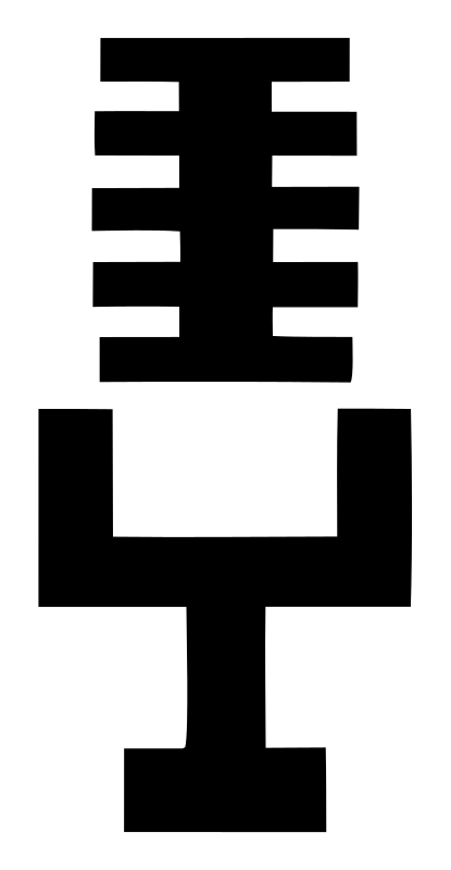 Brutalist Block Vintage Broadcast Microphone Mark