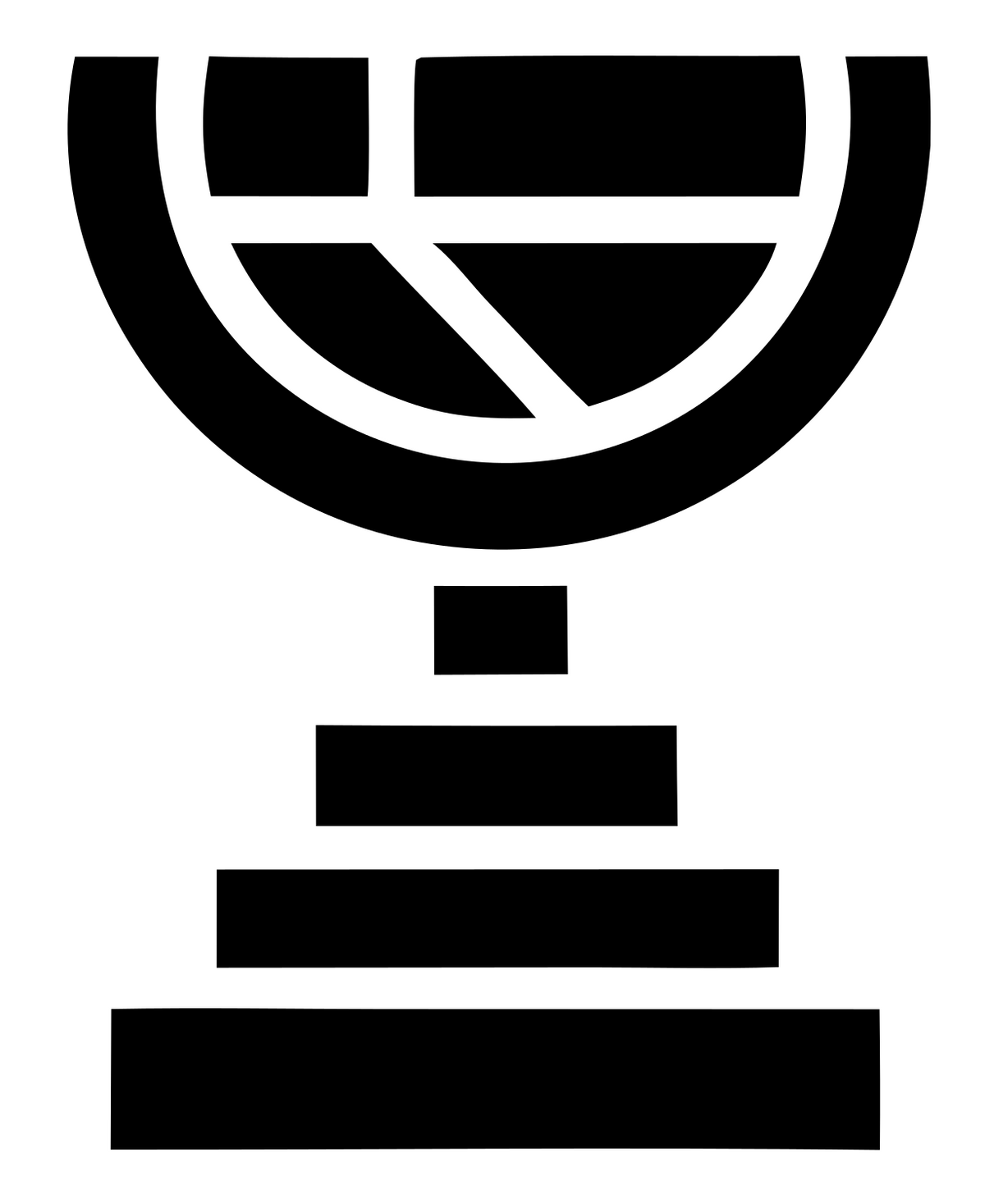 Brutalist Bowl Microphone Pedestal Mark #ffffff/#000000