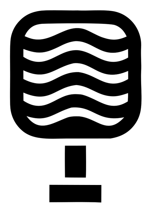 Brutalist Wavy Grid Broadcast Microphone Mark