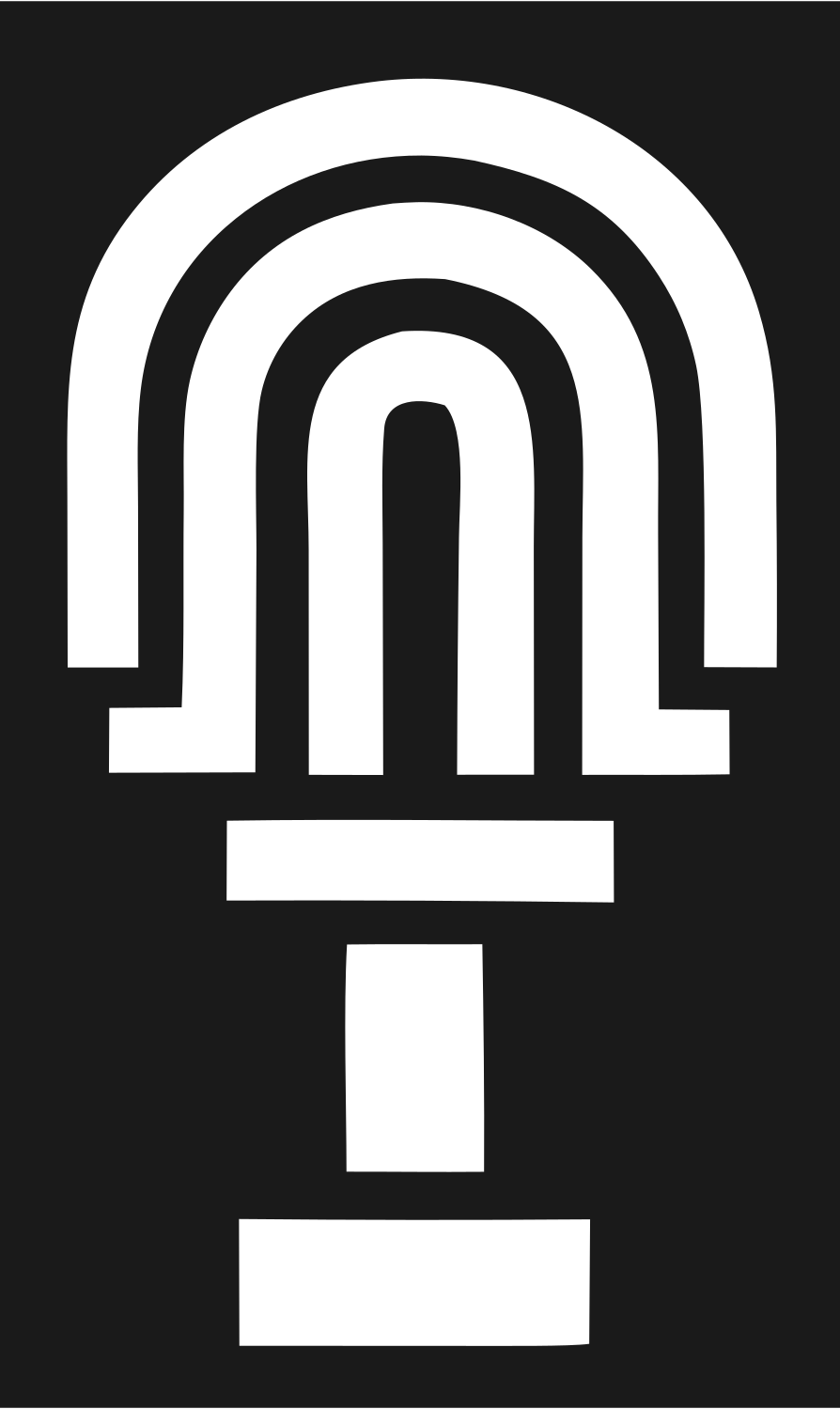 Brutalist Concentric Arch Microphone Mark #1a1a1a/#ffffff