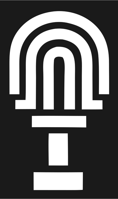Brutalist Concentric Arch Microphone Mark #1a1a1a/#ffffff