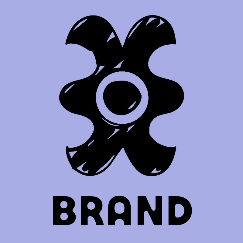 Hand-Drawn Sketchy Four-Petal Gear Badge preview