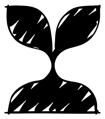 Hand-Drawn Sketchy Sprouting Seedling Plant Mark