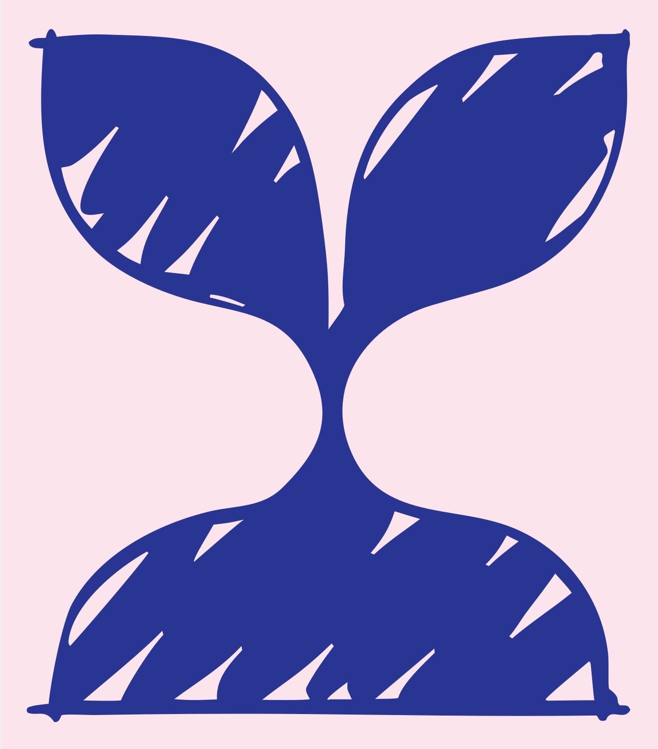 Hand-Drawn Sketchy Sprouting Seedling Plant Mark #fce4ec/#283593