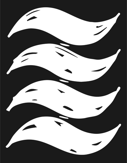 Hand-Drawn Flowing Wave Bands Mark #1a1a1a/#ffffff