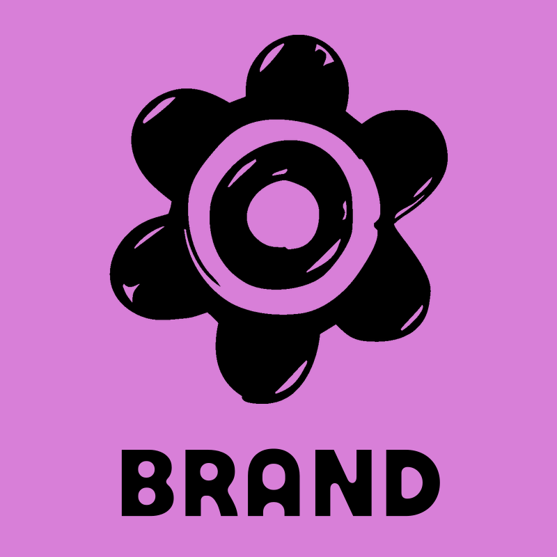 Hand-Drawn Bubbly Six-Petal Flower Gear Mark preview
