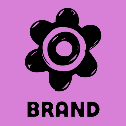 Hand-Drawn Bubbly Six-Petal Flower Gear Mark preview