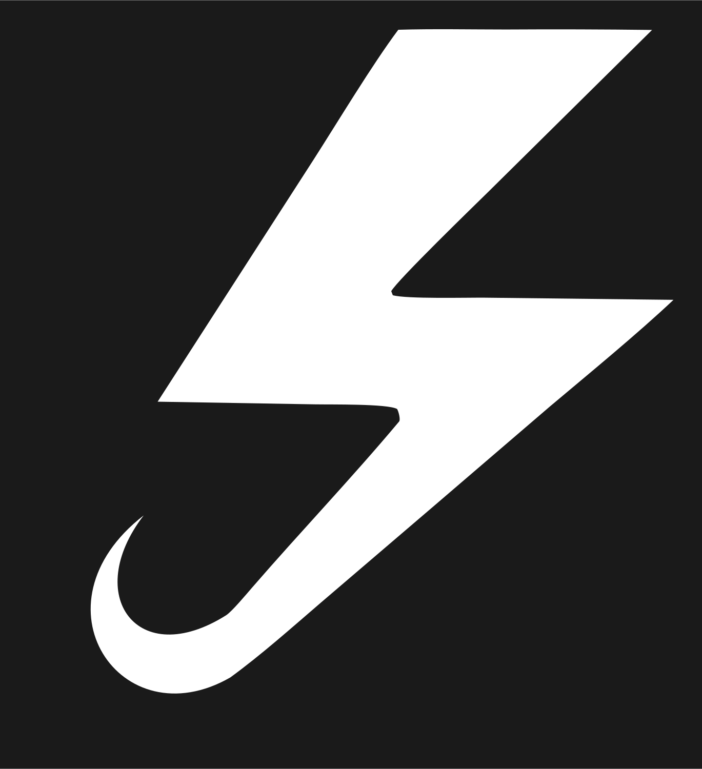 Lightning Bolt Bold Mark #1a1a1a/#ffffff