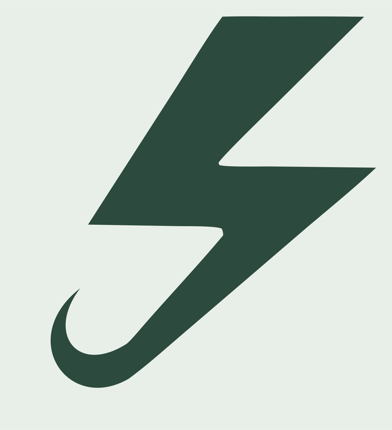 Lightning Bolt Bold Mark #e8efe9/#2d4a3e