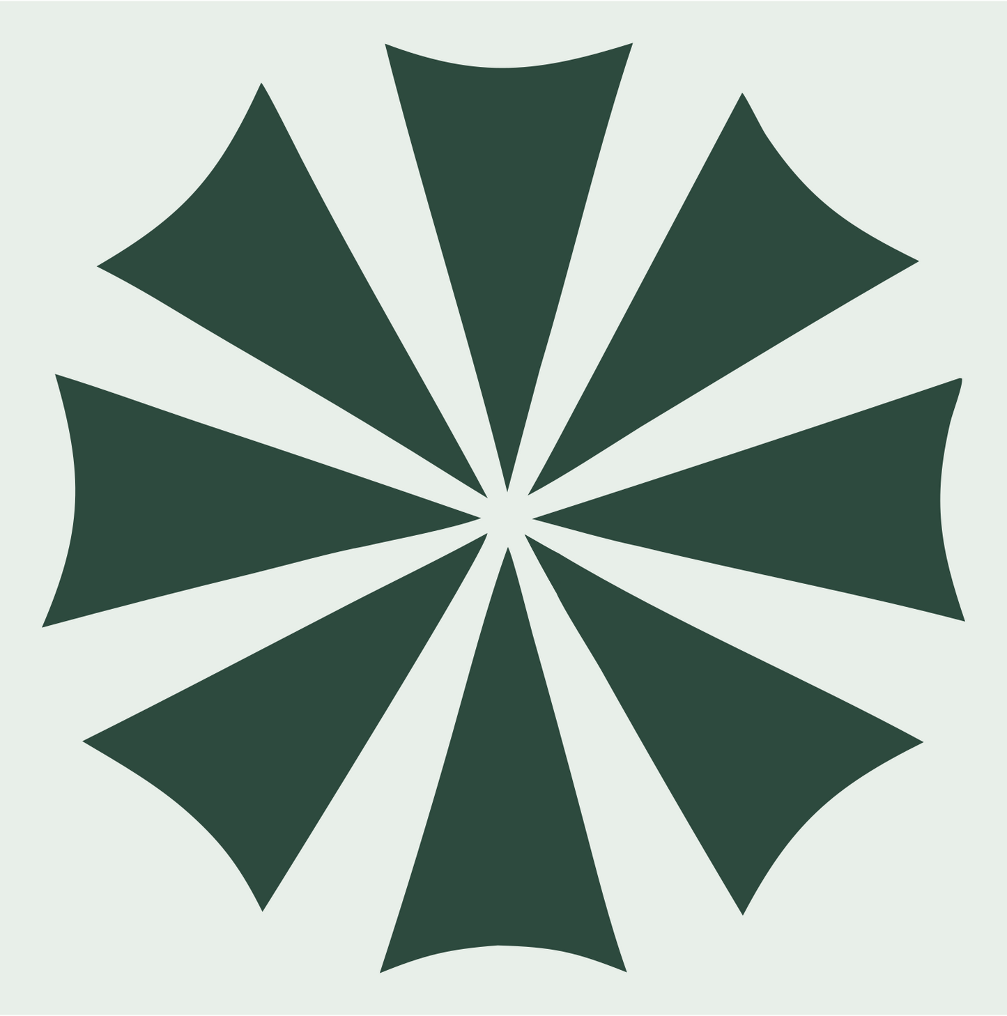 Radial Burst Spinning Pinwheel Energy Mark #e8efe9/#2d4a3e