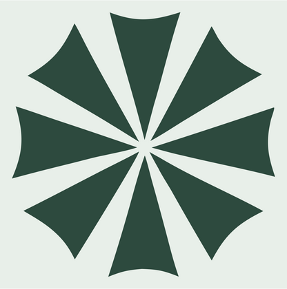 Radial Burst Spinning Pinwheel Energy Mark #e8efe9/#2d4a3e
