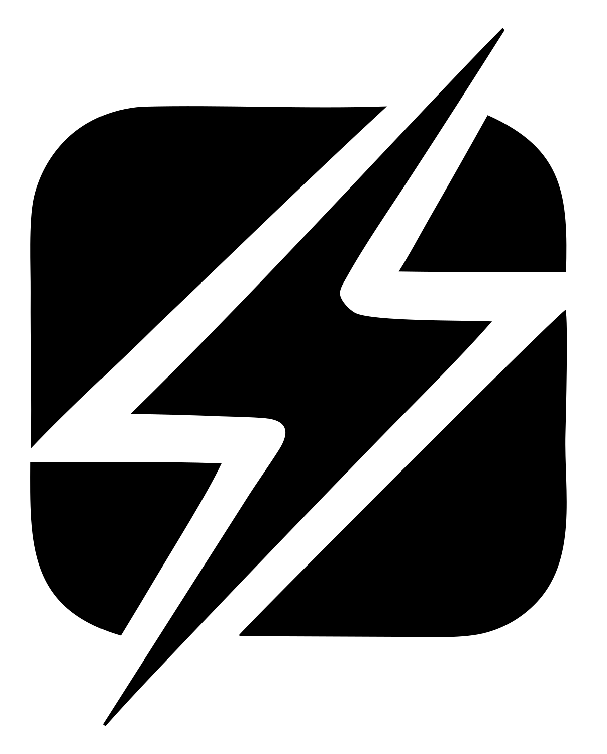Layered Overlap Double Strike App Icon #ffffff/#000000