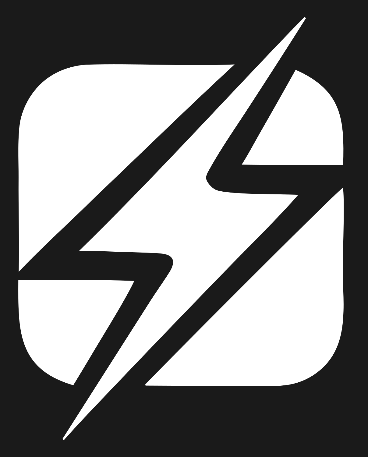 Layered Overlap Double Strike App Icon #1a1a1a/#ffffff
