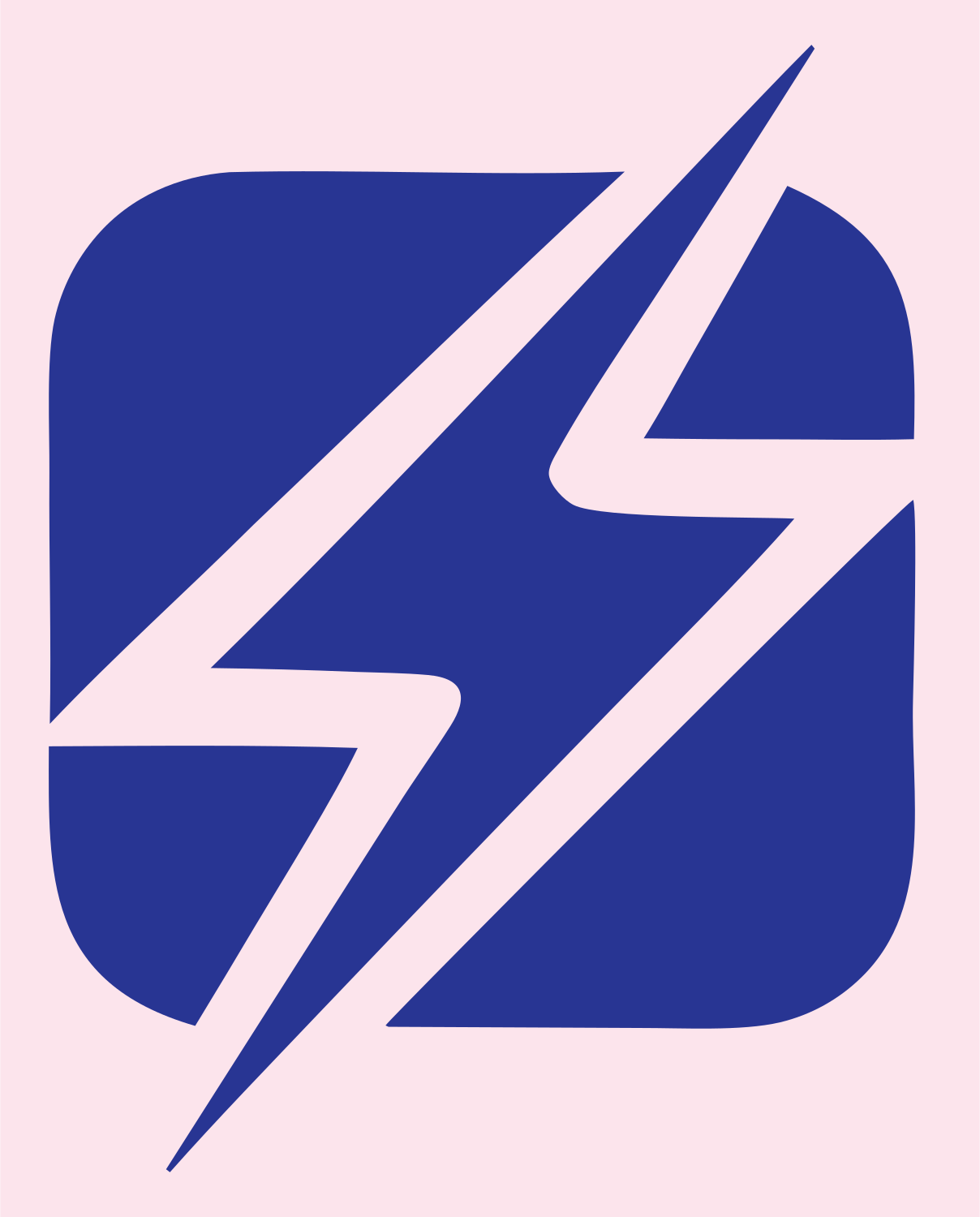 Layered Overlap Double Strike App Icon #fce4ec/#283593