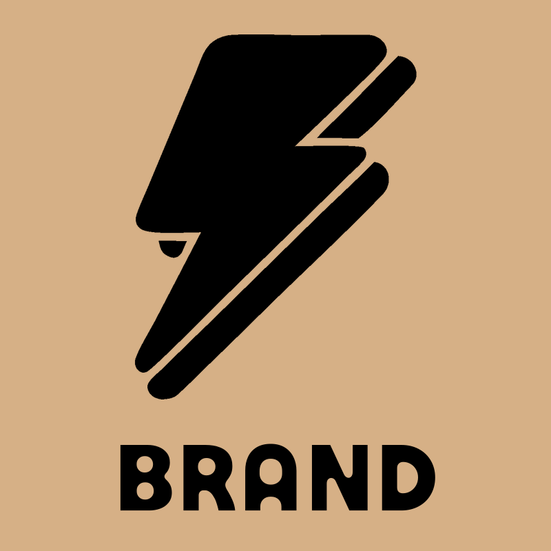 Layered Overlap Stacked Split Bolt Badge preview
