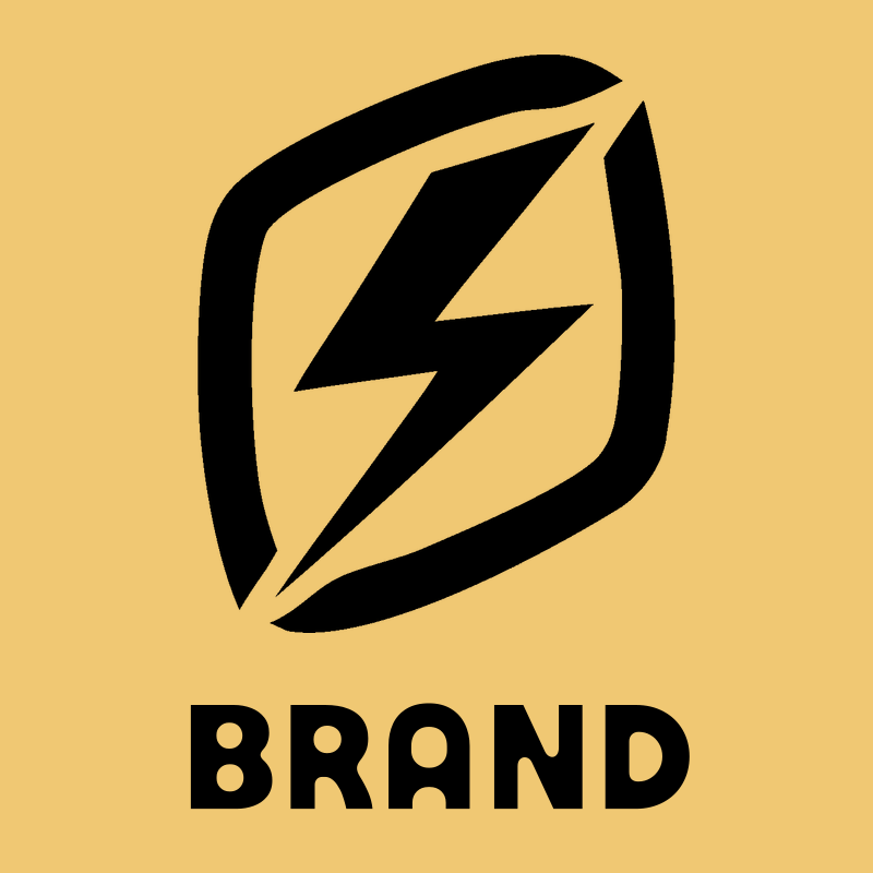 Layered Overlap Bolt Rounded Square Emblem preview