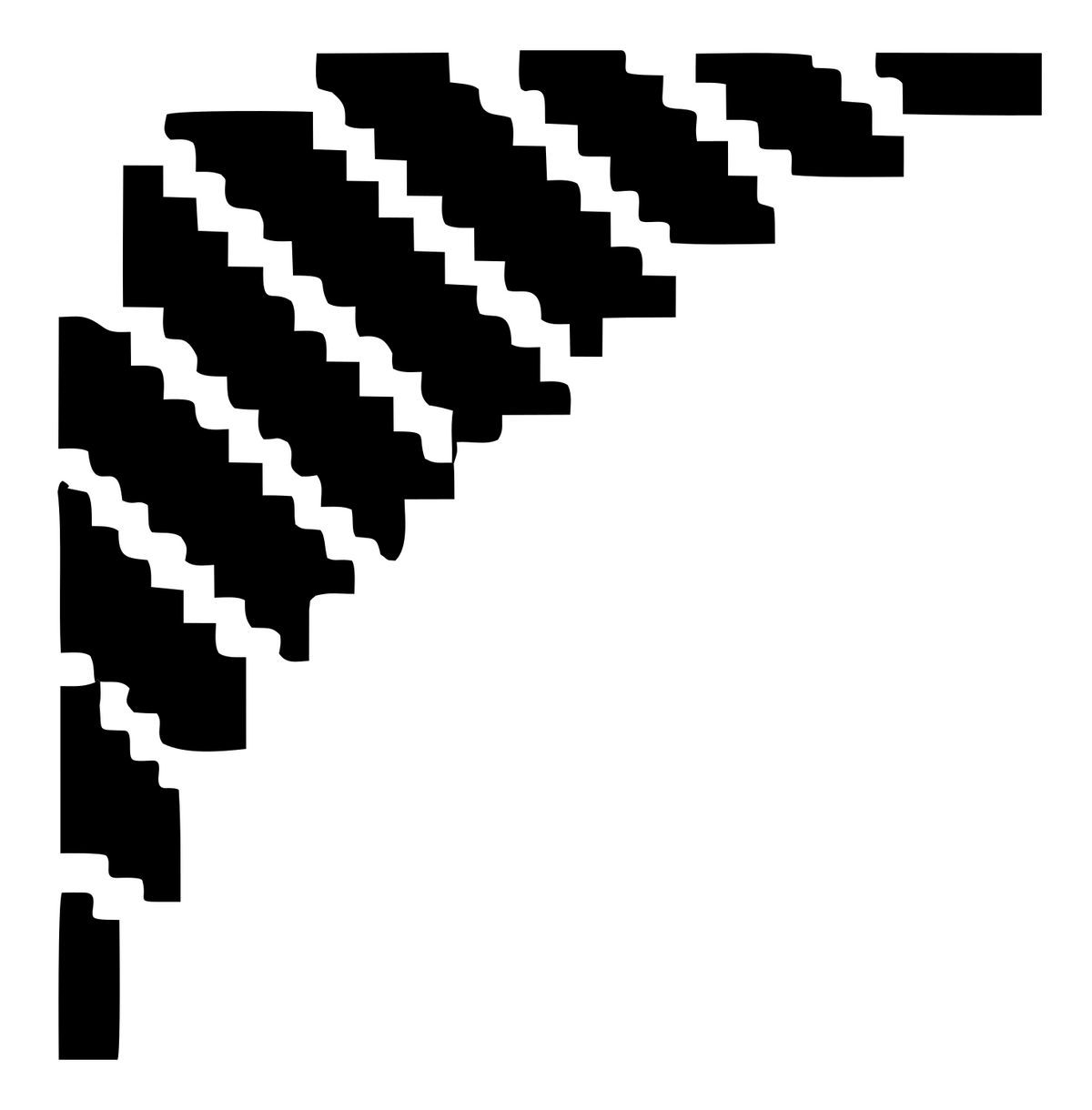 Pixel Art Retro Satellite Dish Mark #ffffff/#000000