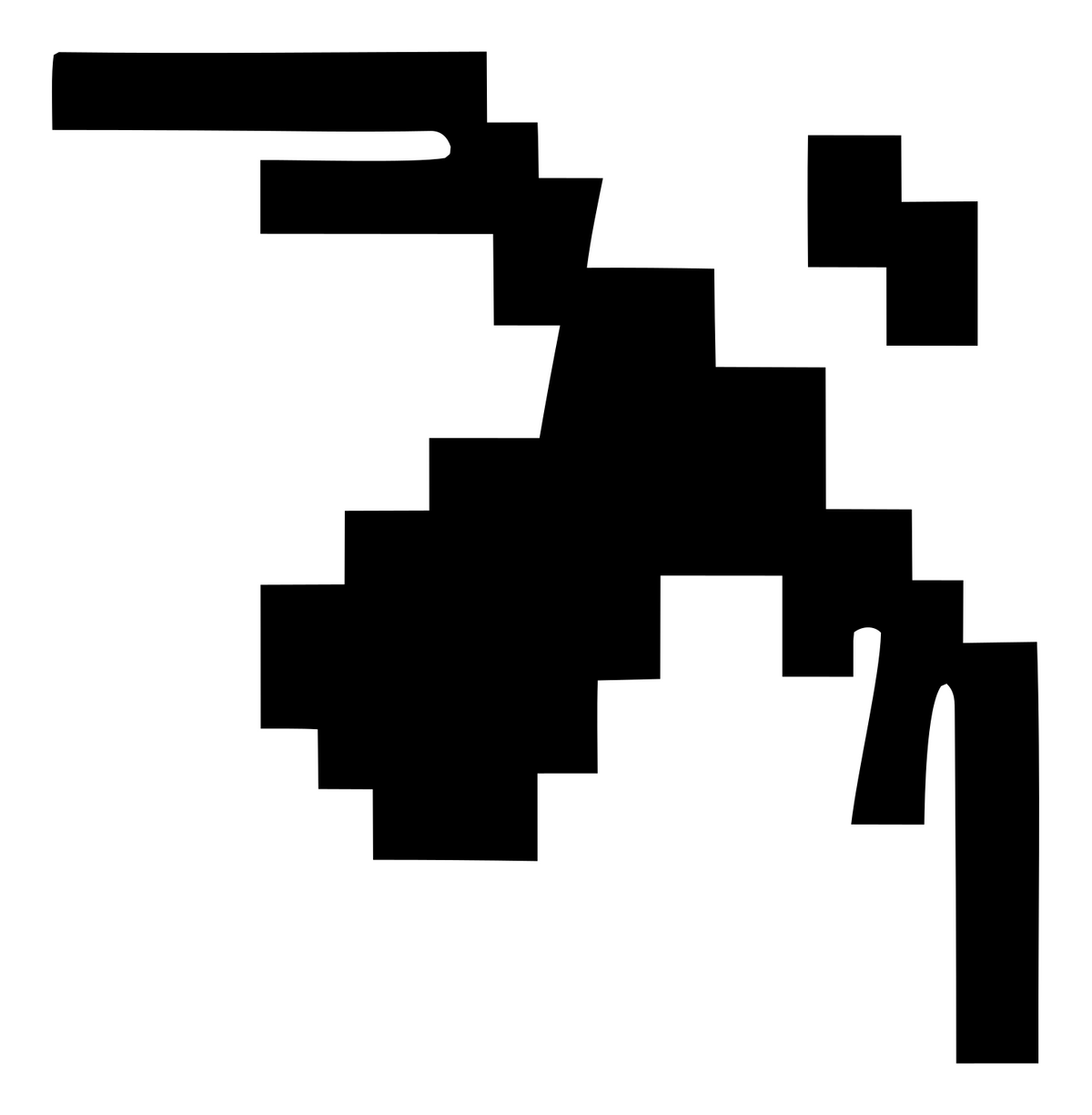 Pixel Art Blocky Orbiting Satellite Badge #ffffff/#000000