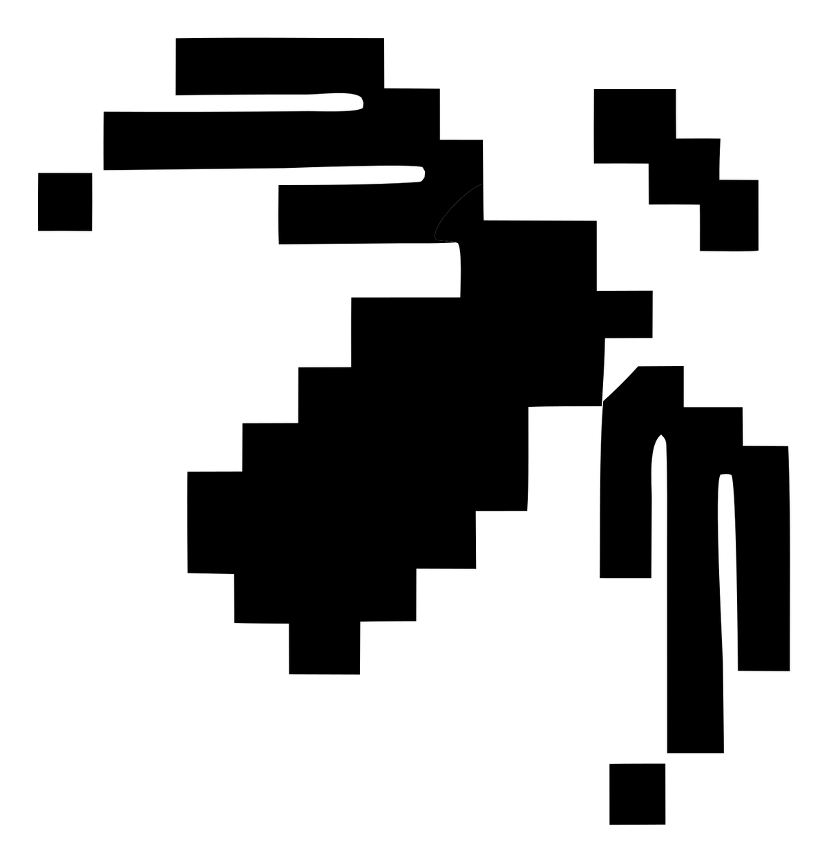 Pixel Art Chunky Satellite Antenna Icon #ffffff/#000000