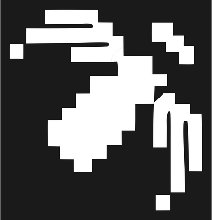 Pixel Art Chunky Satellite Antenna Icon #1a1a1a/#ffffff
