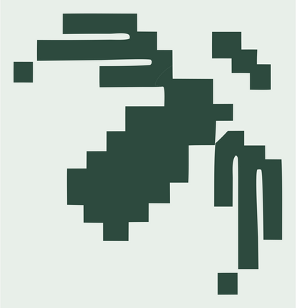 Pixel Art Chunky Satellite Antenna Icon #e8efe9/#2d4a3e