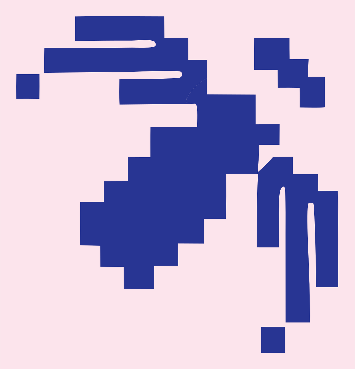 Pixel Art Chunky Satellite Antenna Icon #fce4ec/#283593