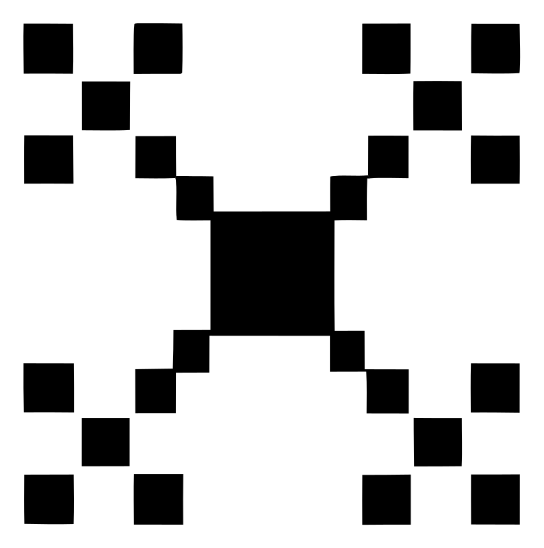 8-Bit Grid Spread Satellite Mark