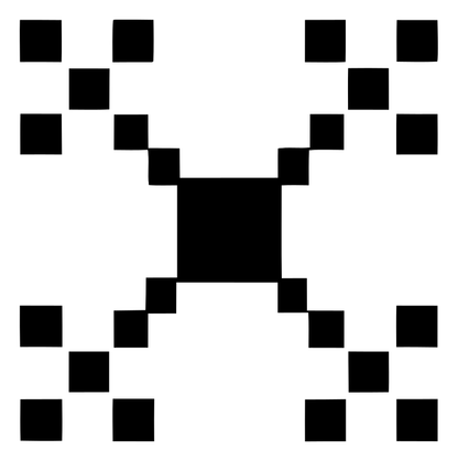 8-Bit Grid Spread Satellite Mark