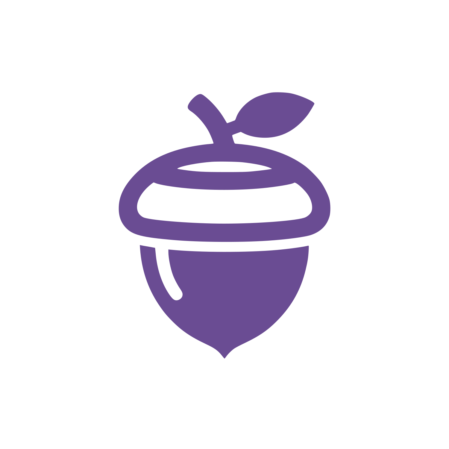 Acorn Swirl Logo #6A4C93