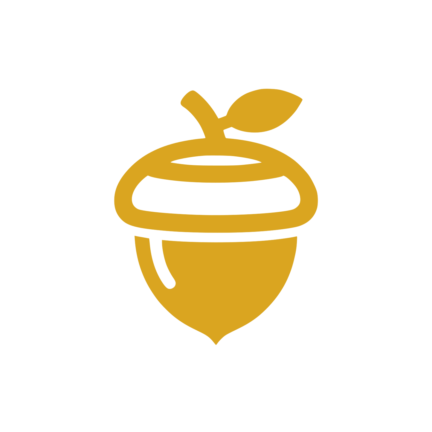 Acorn Swirl Logo #DAA520