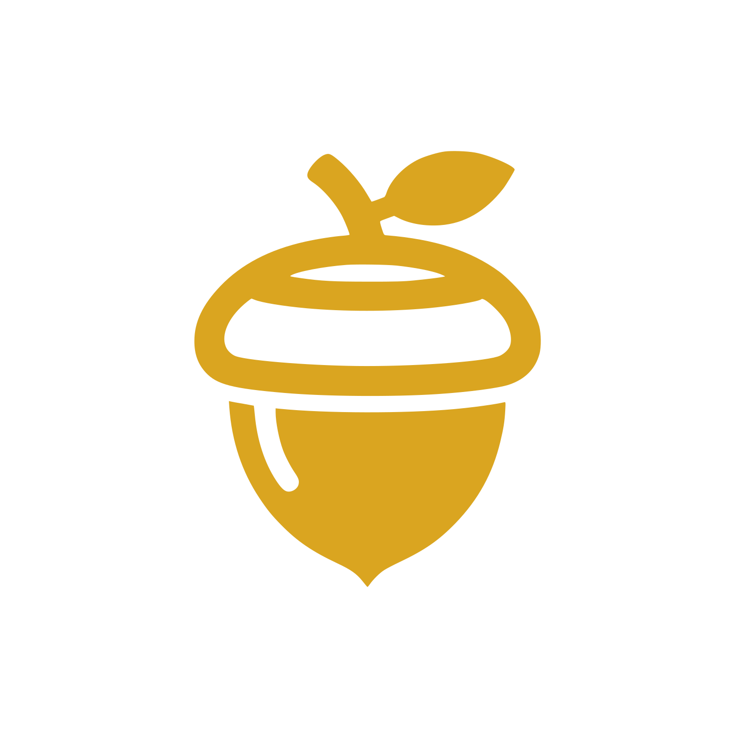 Acorn Swirl Logo #DAA520