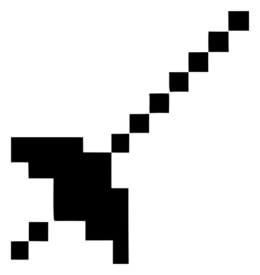 Pixel Art Diagonal Satellite Beam Icon