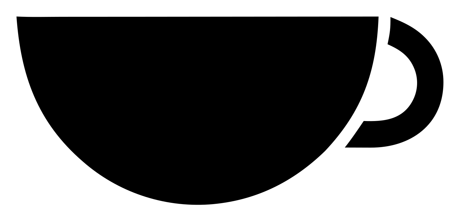 Swiss Silhouette Wide Coffee Cup Icon #ffffff/#000000