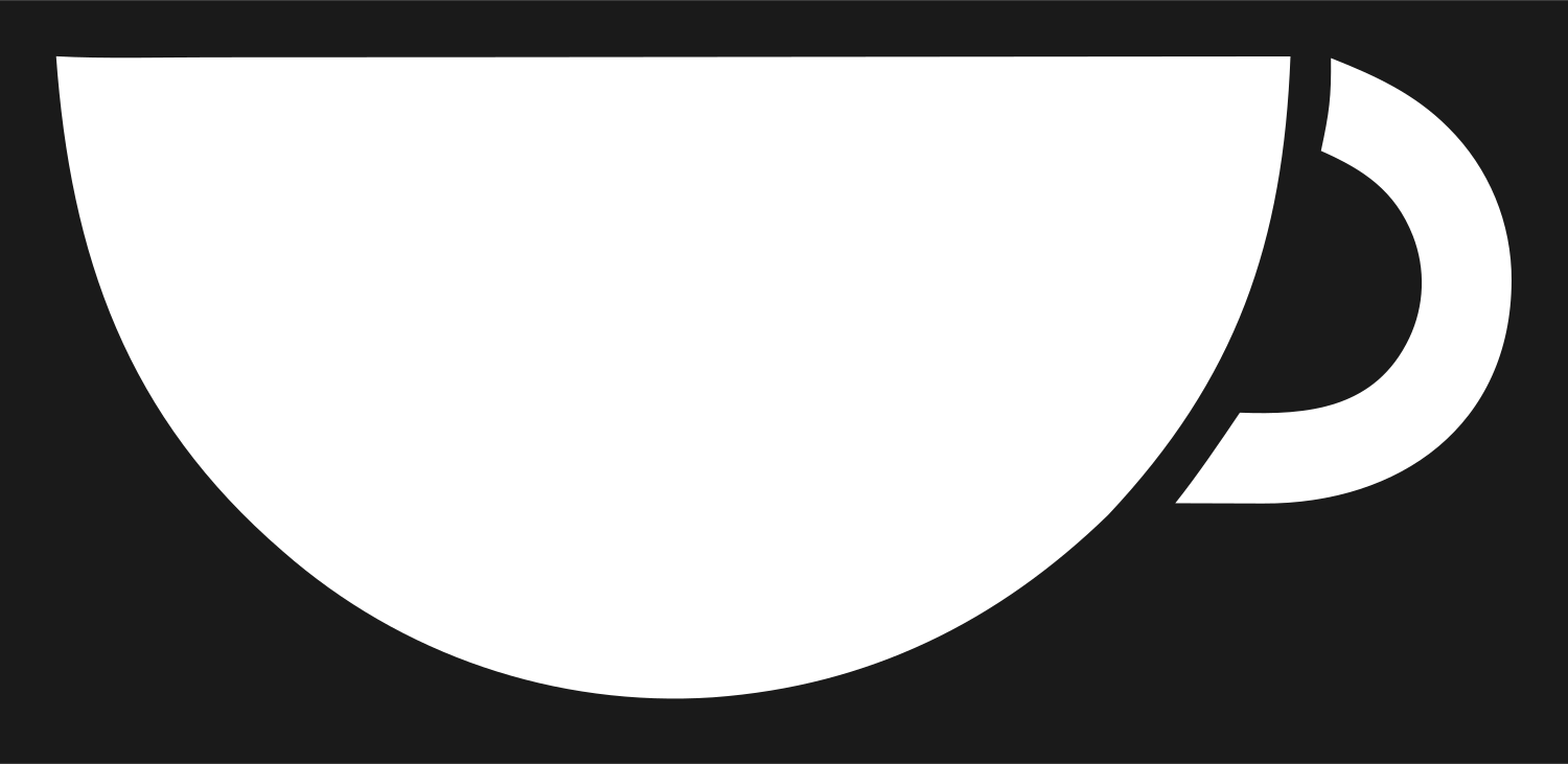 Swiss Silhouette Wide Coffee Cup Icon #1a1a1a/#ffffff