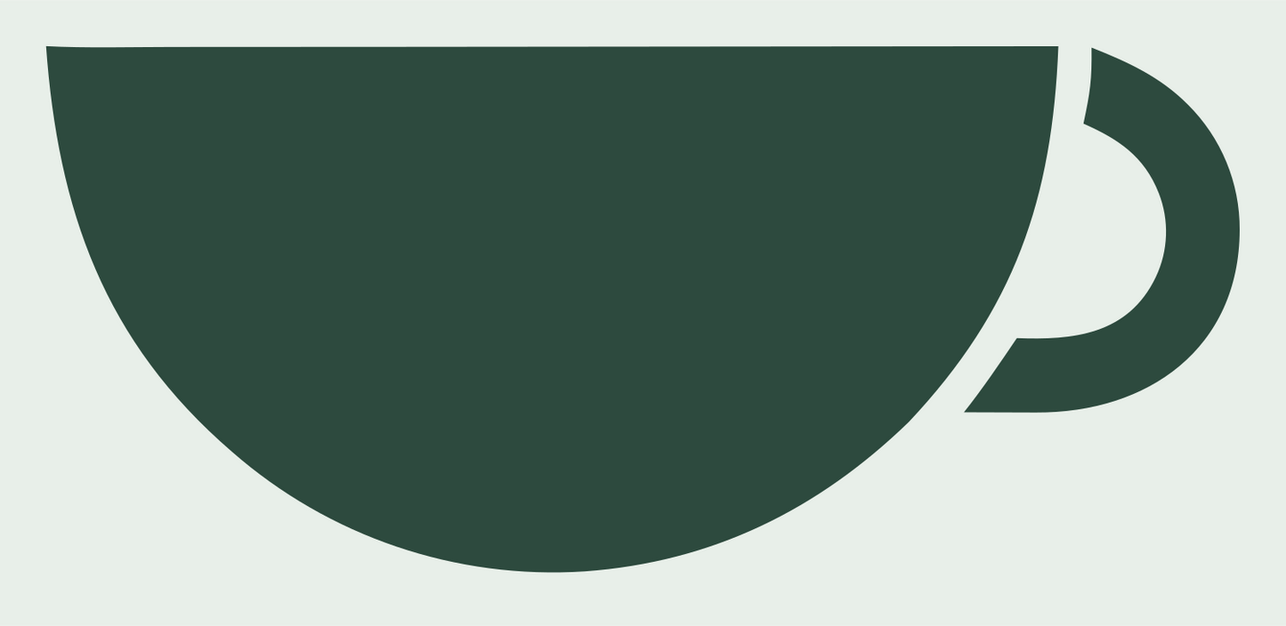 Swiss Silhouette Wide Coffee Cup Icon #e8efe9/#2d4a3e