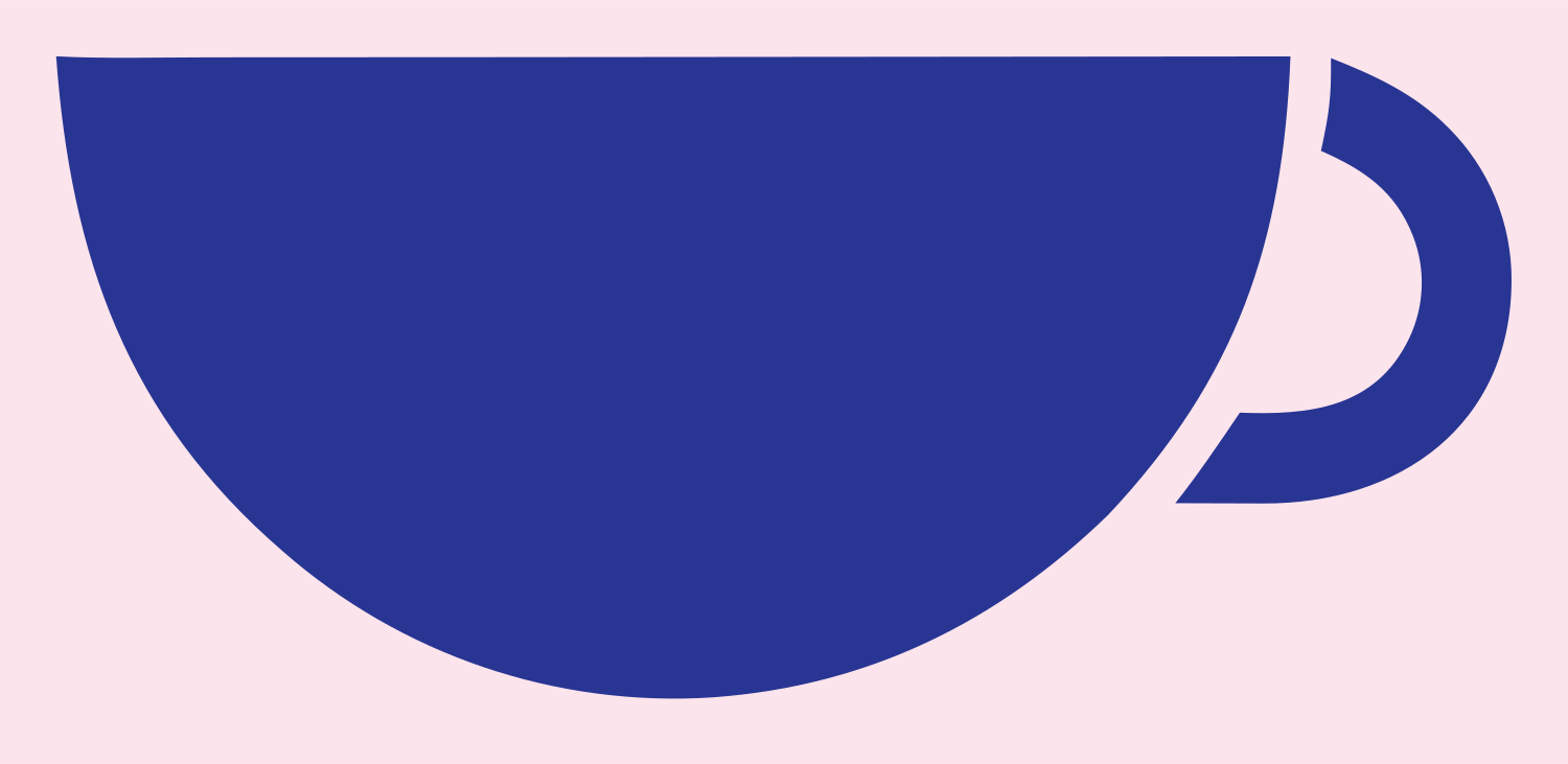 Swiss Silhouette Wide Coffee Cup Icon #fce4ec/#283593