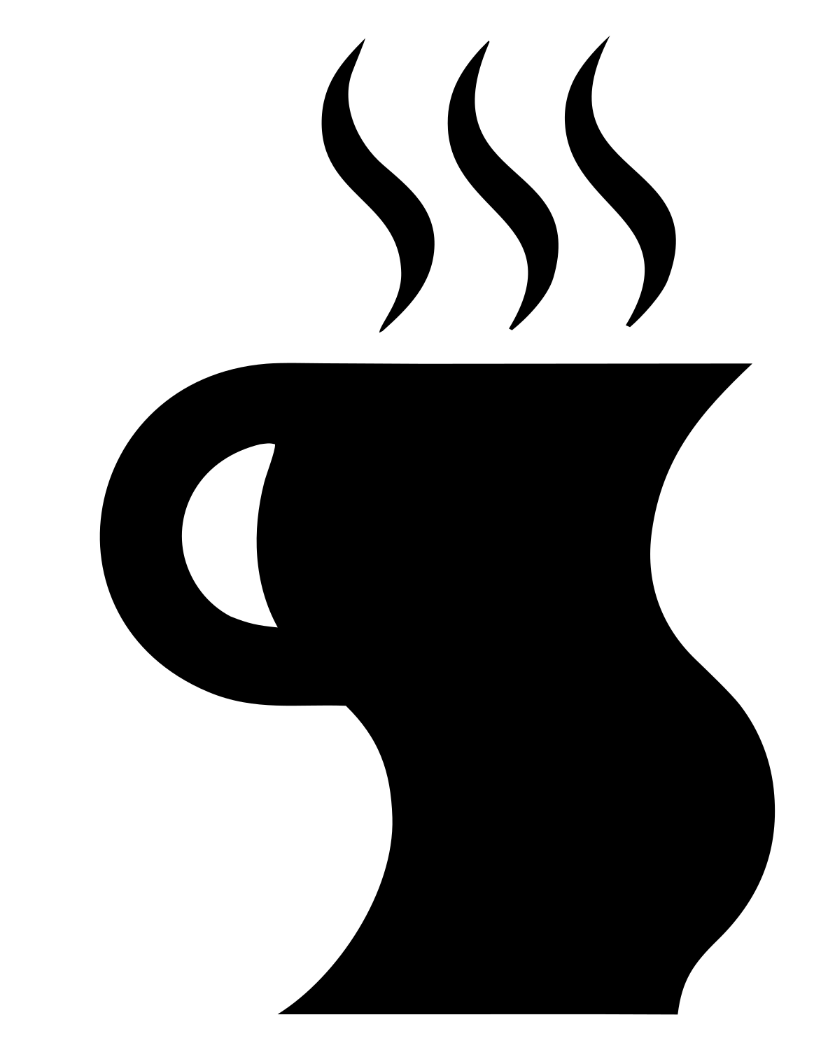Swiss Bold Wavy Mug Steam Emblem #ffffff/#000000