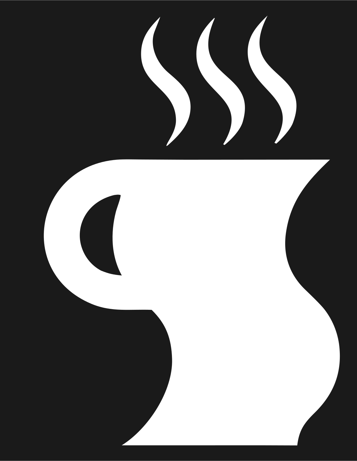Swiss Bold Wavy Mug Steam Emblem #1a1a1a/#ffffff