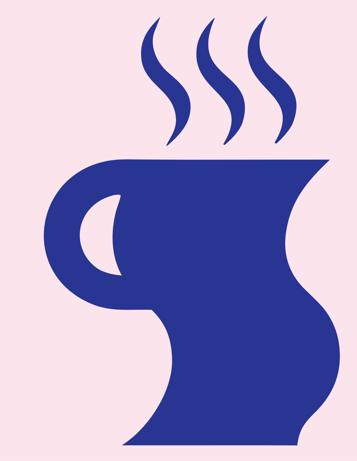 Swiss Bold Wavy Mug Steam Emblem #fce4ec/#283593