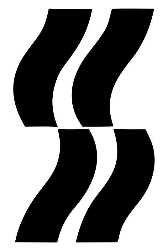 Swiss Dual Wavy Steam Columns Badge