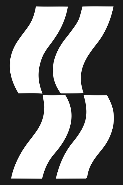 Swiss Dual Wavy Steam Columns Badge #1a1a1a/#ffffff