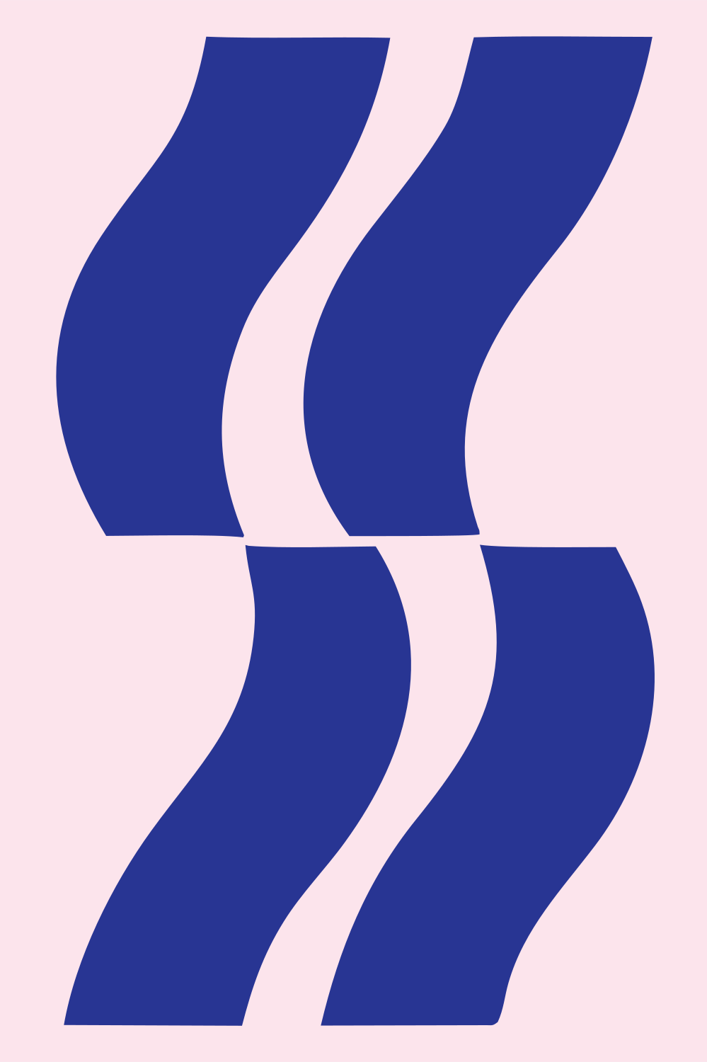 Swiss Dual Wavy Steam Columns Badge #fce4ec/#283593
