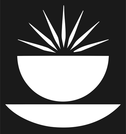 Swiss Sunburst Rising Bowl Coffee Mark #1a1a1a/#ffffff