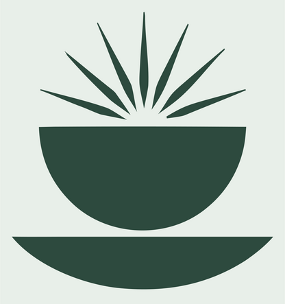 Swiss Sunburst Rising Bowl Coffee Mark #e8efe9/#2d4a3e
