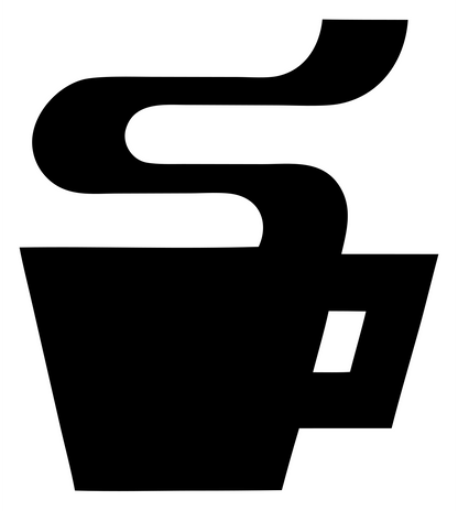 Swiss S-Curve Steam Coffee Cup Badge #ffffff/#000000