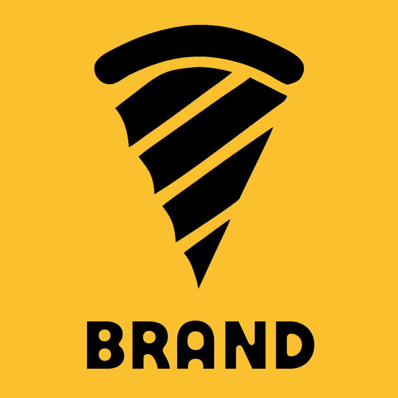 Bold Striped Spiral Pizza Slice Mark preview